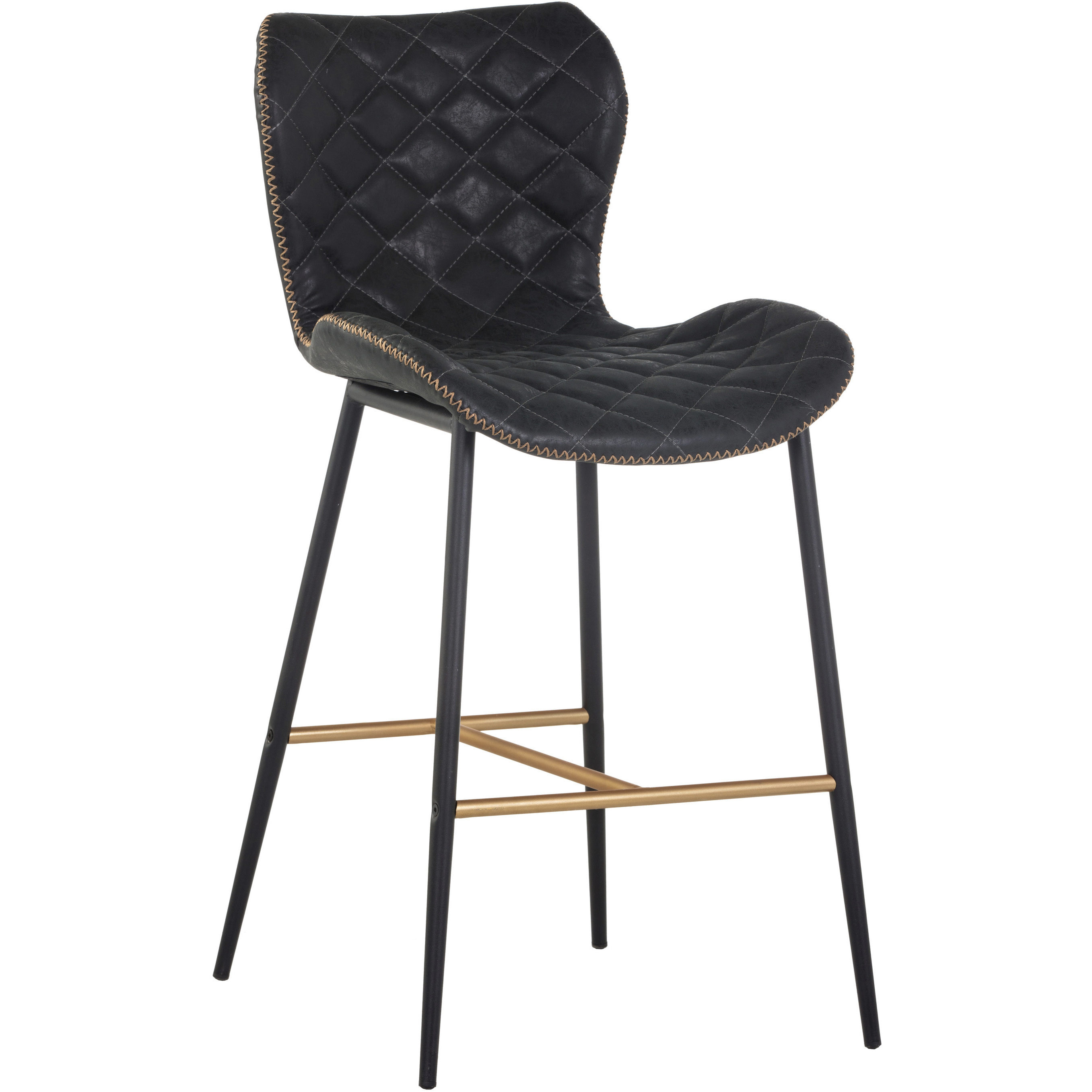 Lyla 37 inch Antique Black Counter Stool, Set Of 2